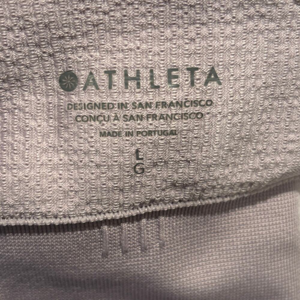 Athleta Ribbed Racerback Tank Built-In Bra Size Large - Picture 6 of 6